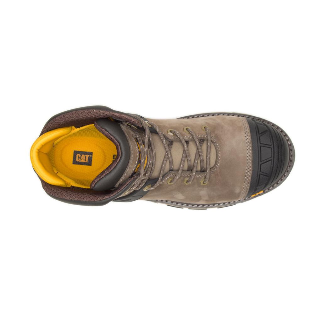 Caterpillar Excavator Superlite Waterproof Nano Toe Munkabakancs Férfi Brown/Black | 6348-CNYUE