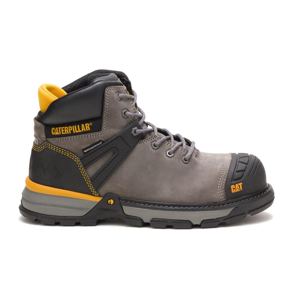 Caterpillar Excavator Superlite Waterproof Nano Toe Munkabakancs Férfi Grey/Black | 7403-TEANO