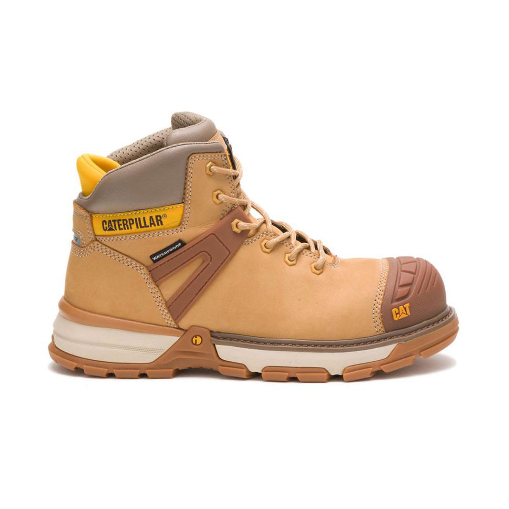 Caterpillar Excavator Superlite Waterproof Carbon Composite Toe Munkabakancs Férfi Barna | 7514-GWFIM