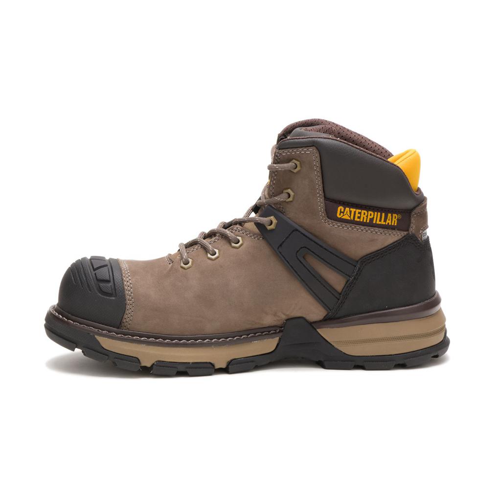 Caterpillar Excavator Superlite Waterproof Nano Toe Munkabakancs Férfi Brown/Black | 7936-UCEQD