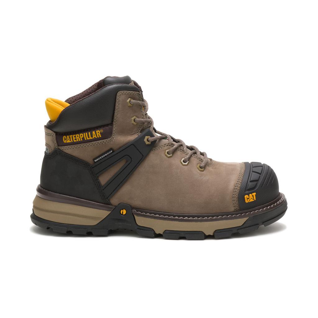 Caterpillar Excavator Superlite Waterproof Nano Toe Csa Munkabakancs Férfi Barna | 9214-AJVIU