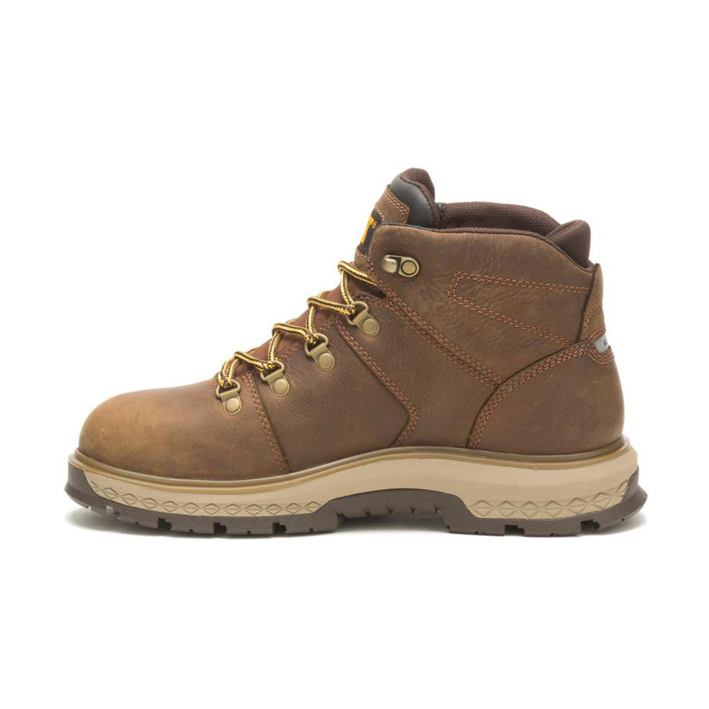 Caterpillar Exposition Hiker Waterproof Alloy Toe Munkabakancs Férfi Barna | 2358-NYCZK