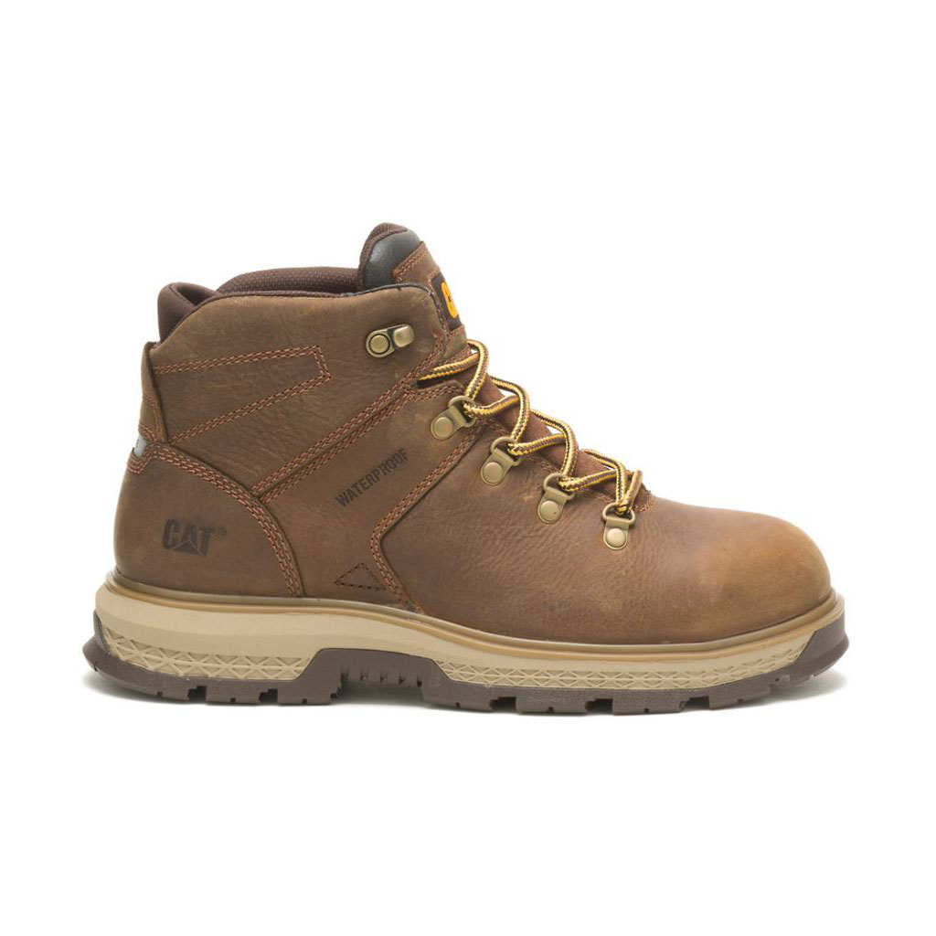 Caterpillar Exposition Hiker Waterproof Alloy Toe Munkabakancs Férfi Barna | 2358-NYCZK