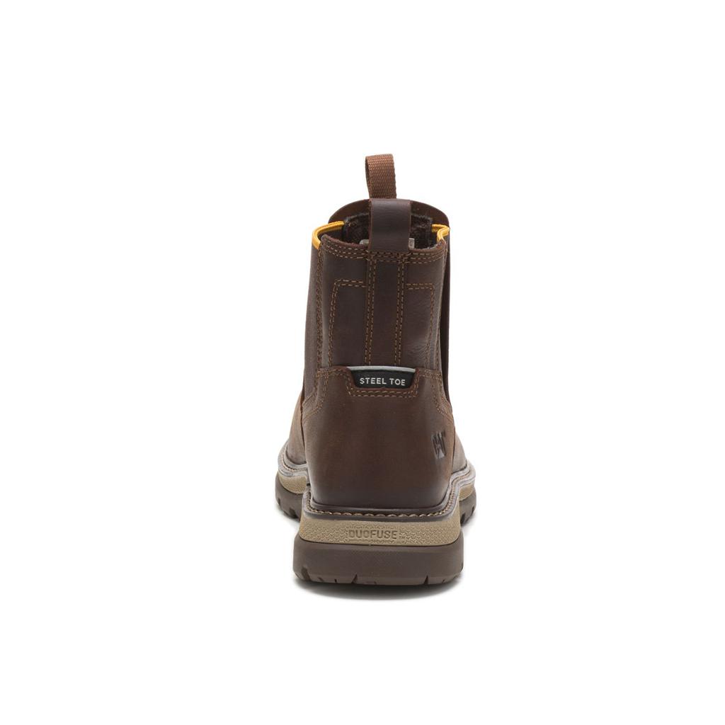 Caterpillar Fairbanks Chelsea Steel Toe Munkabakancs Férfi Barna | 6403-YGVKN