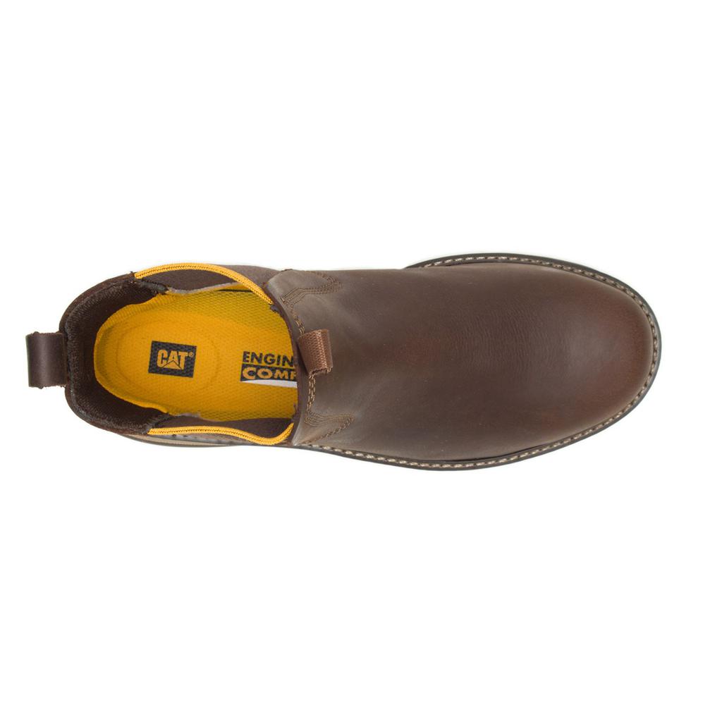 Caterpillar Fairbanks Chelsea Steel Toe Munkabakancs Férfi Barna | 6403-YGVKN