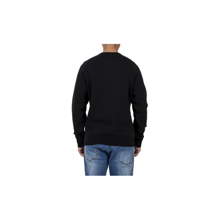 Caterpillar Foundation Crewneck Pulóverek Férfi Fekete | 9146-RMEOF