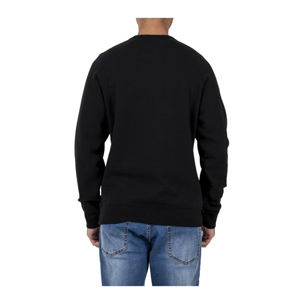 Caterpillar Foundation Crewneck Sweatshirt Pulóverek Férfi Fekete | 4235-ZIEAM