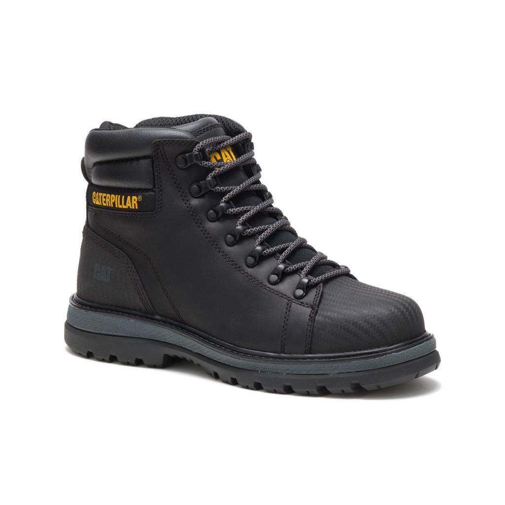 Caterpillar Foxfield Steel Toe Munkabakancs Férfi Fekete | 9684-CZNYG