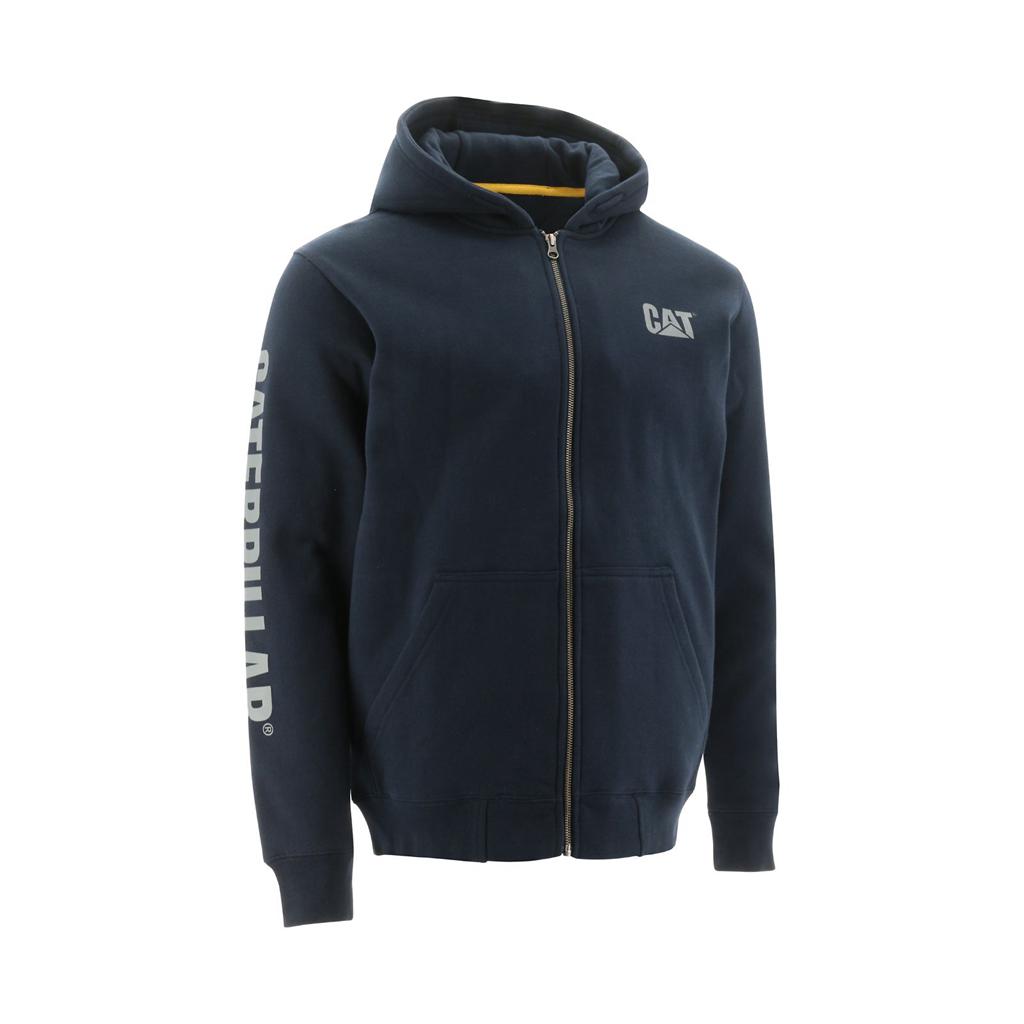 Caterpillar Full Zip Csuklyás Pulóverek Férfi Sötétkék | 8067-LXZUK