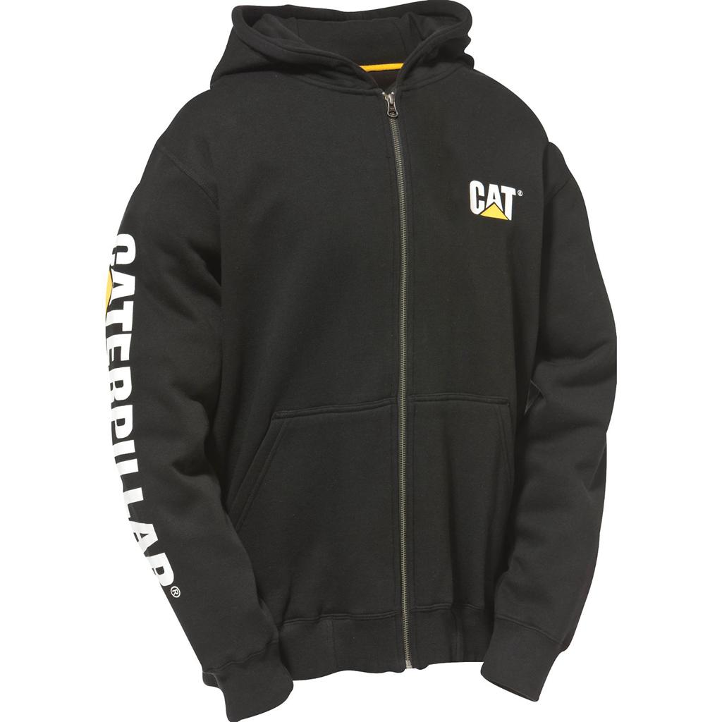 Caterpillar Full Zip Csuklyás Pulóverek Férfi Fekete | 8254-HPOCK