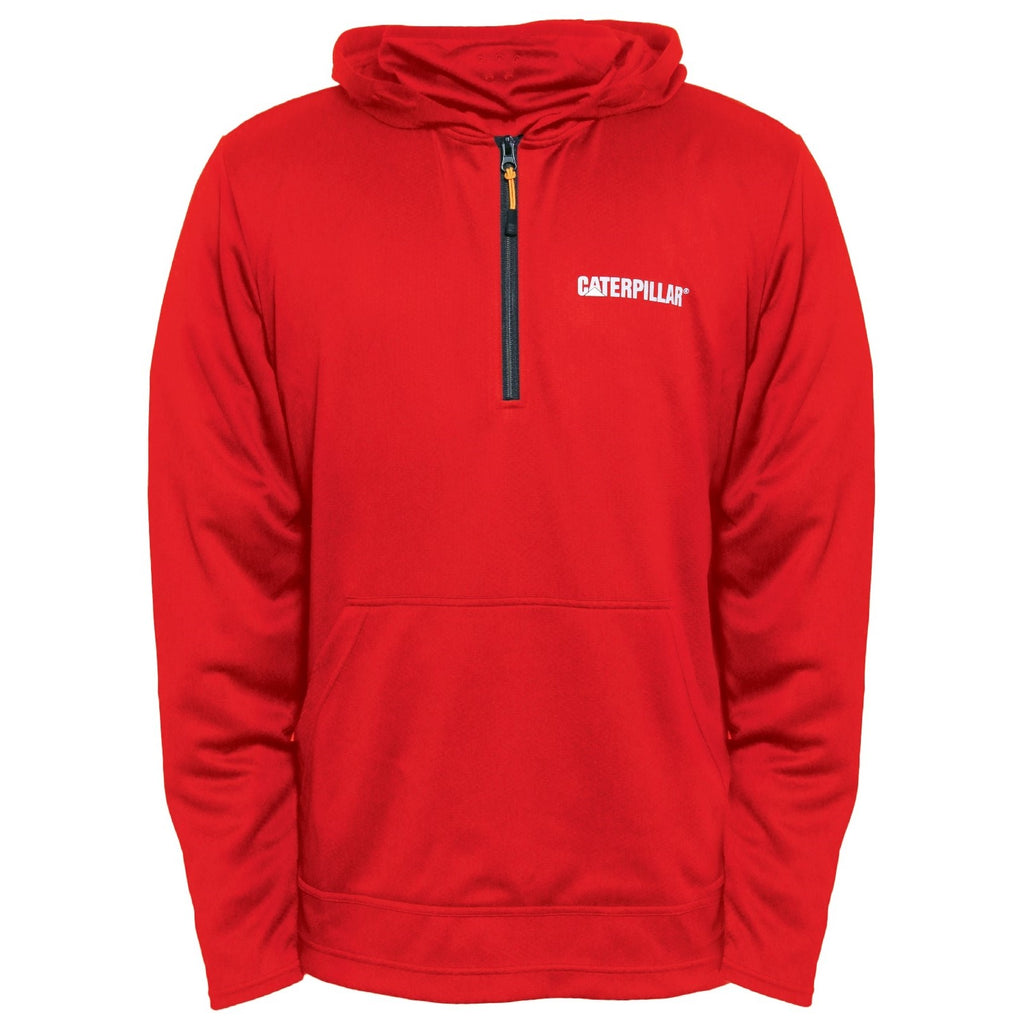 Caterpillar Guardian Hoodie Red Pulóverek Férfi Piros | 7418-QXIVY