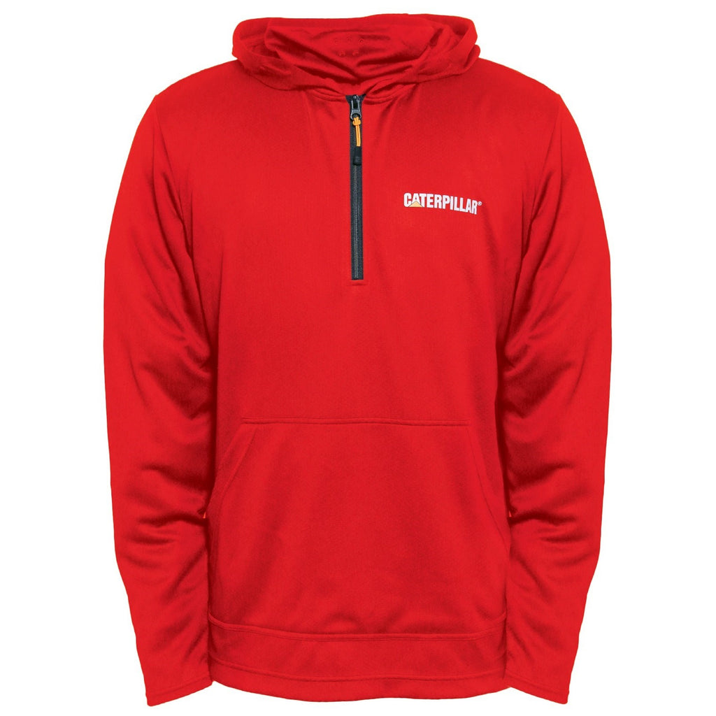 Caterpillar Guardian Hoodie Red Pulóverek Férfi Piros | 7418-QXIVY