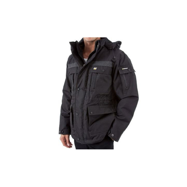 Caterpillar Heavy Insulated Parka Férfi Fekete | 3492-AWPJD