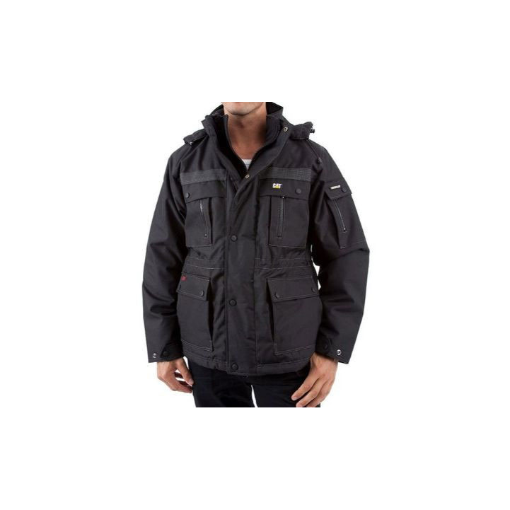 Caterpillar Heavy Insulated Parka Férfi Fekete | 3492-AWPJD