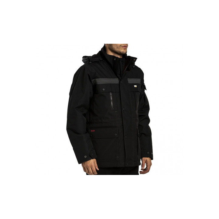 Caterpillar Heavy Insulated Parka Férfi Fekete | 9367-PGLSR