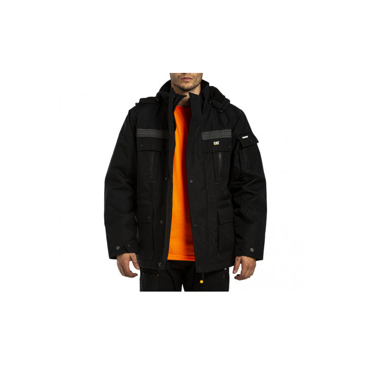 Caterpillar Heavy Insulated Parka Férfi Fekete | 9367-PGLSR