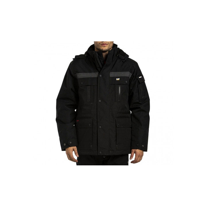 Caterpillar Heavy Insulated Parka Férfi Fekete | 9367-PGLSR