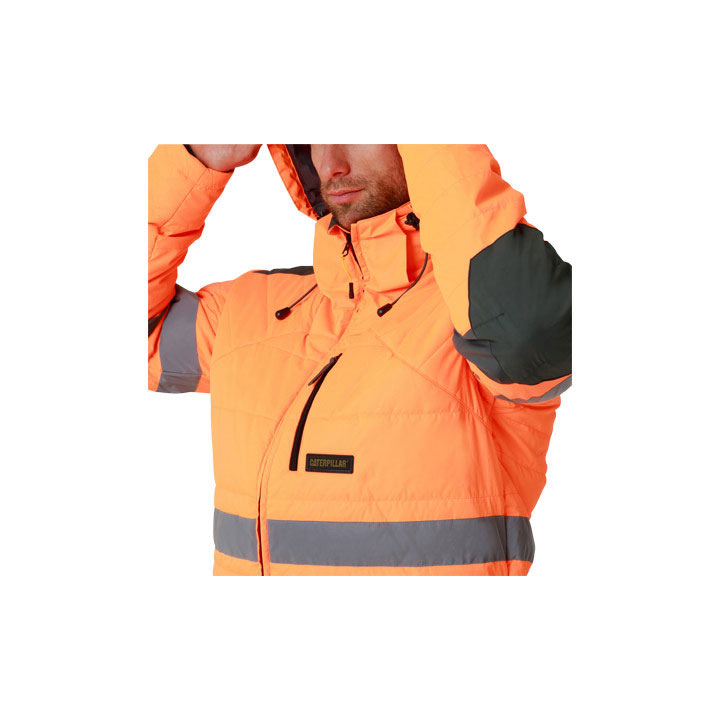 Caterpillar Hi Vis Boreas Taped Kabát Férfi Narancssárga | 4893-HJCGK