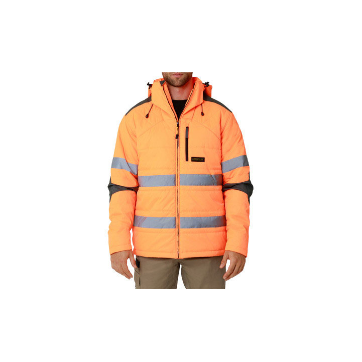 Caterpillar Hi Vis Boreas Taped Kabát Férfi Narancssárga | 4893-HJCGK