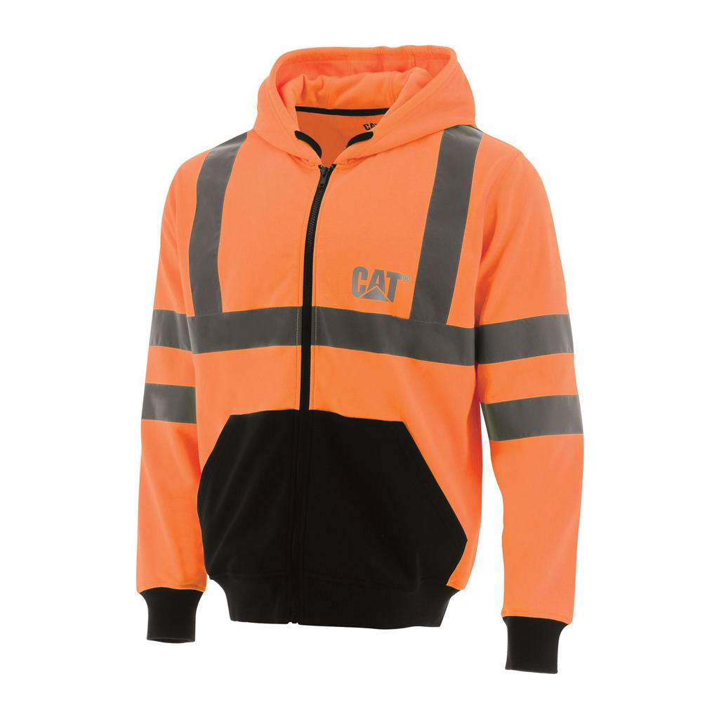 Caterpillar Hi Vis Full Zip Pulóverek Férfi Narancssárga | 3974-RWIPY