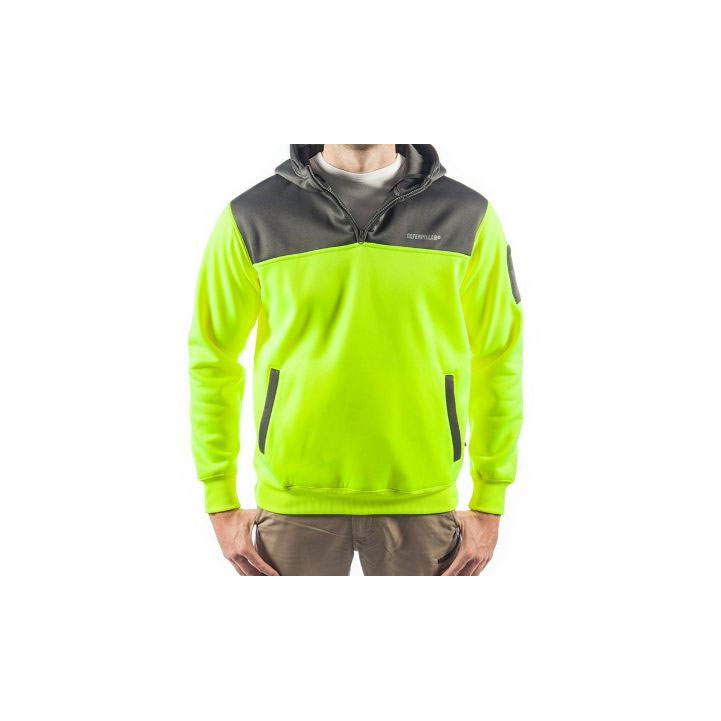 Caterpillar Hi Vis Hoodie Pulóverek Női Sárga Sötét | 3718-LIFNK