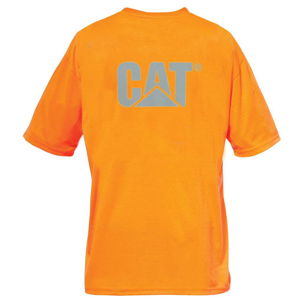 Caterpillar Hi-vis Trademark Pocket T-Shirts Férfi Narancssárga | 6401-WDBFO