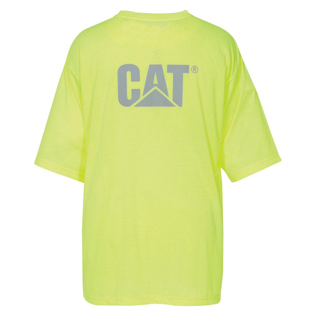 Caterpillar Hi-vis Trademark Pocket T-Shirts Férfi Sárga | 9714-ABTVP