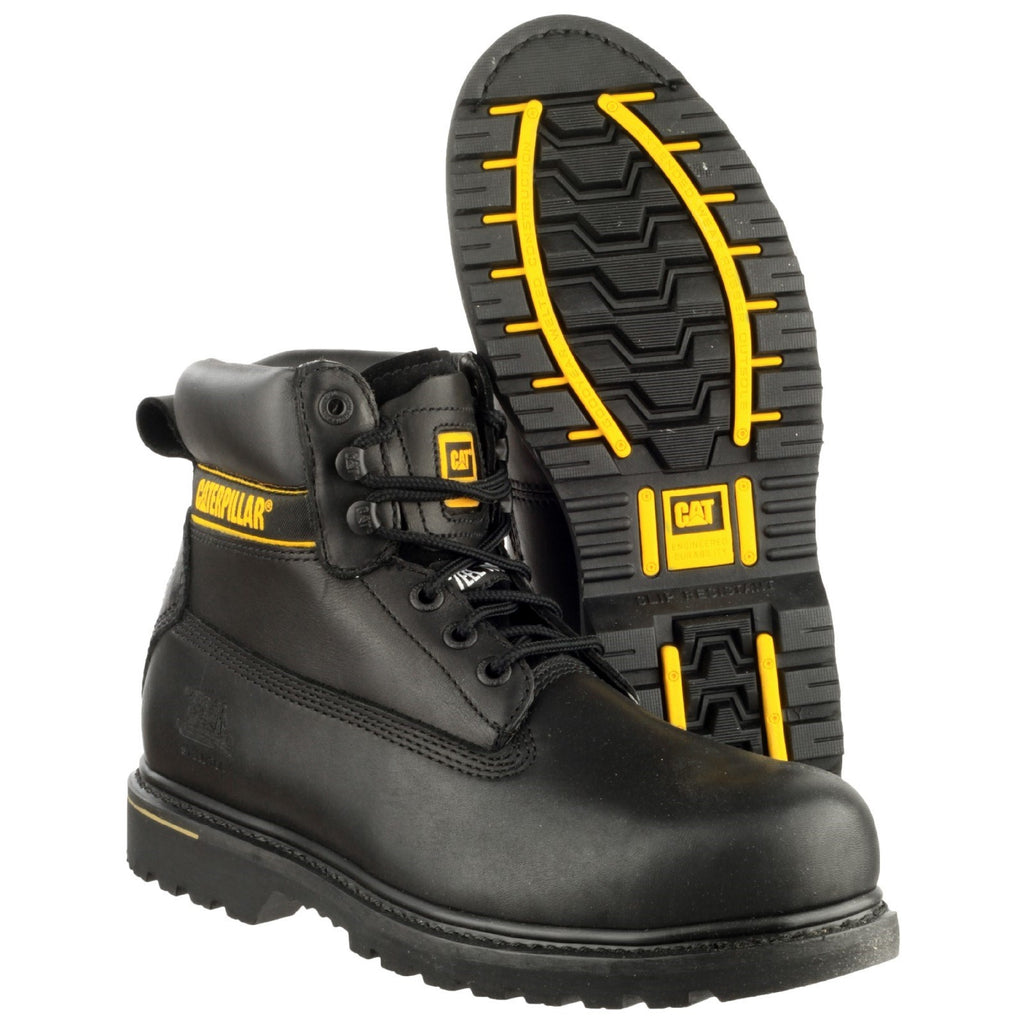 Caterpillar Holton S3 Goodyear Welted Safety Boots Férfi Fekete | 0427-WGBAF