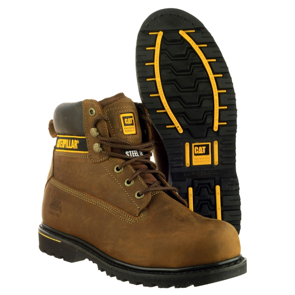 Caterpillar Holton S3 Goodyear Welted Safety Boots Férfi Barna | 7834-NFVMH