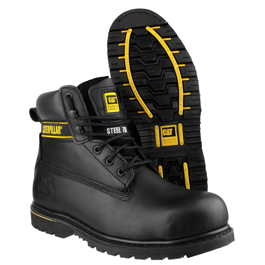 Caterpillar Holton Sb Goodyear Welted Safety Boots Férfi Fekete | 3591-RGHXD