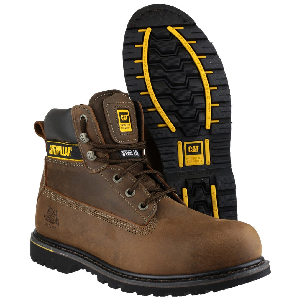 Caterpillar Holton Sb Goodyear Welted Safety Boots Férfi Barna | 7643-MAKNP