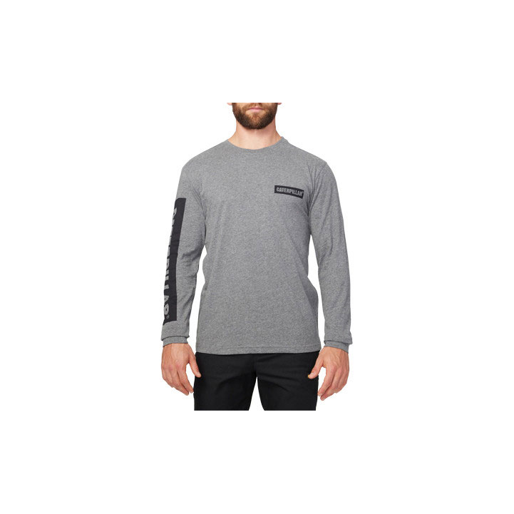 Caterpillar Icon Block Long Sleeve Póló Női Sötétszürke | 8597-GHPRB