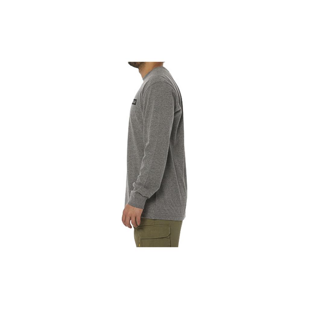 Caterpillar Icon Block Long Sleeve T-Shirts Férfi Sötétszürke | 0324-QVDNX