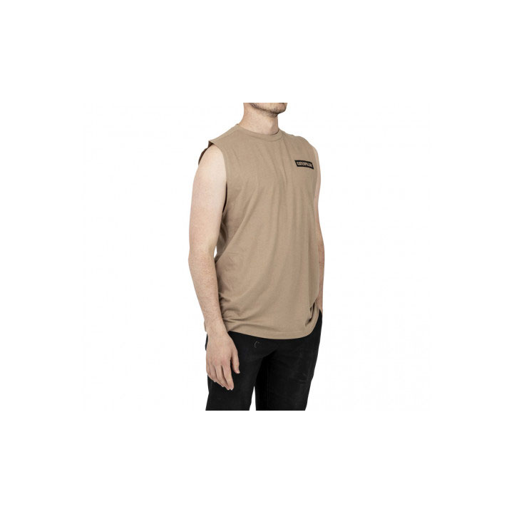 Caterpillar Icon Muscle Tank Póló Férfi Khaki | 0689-EPWXV