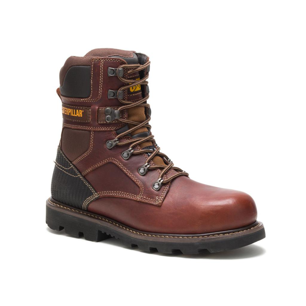 Caterpillar Indiana 2.0 Steel Toe Acél Orrú Csizma Férfi Barna | 5947-DKVUG