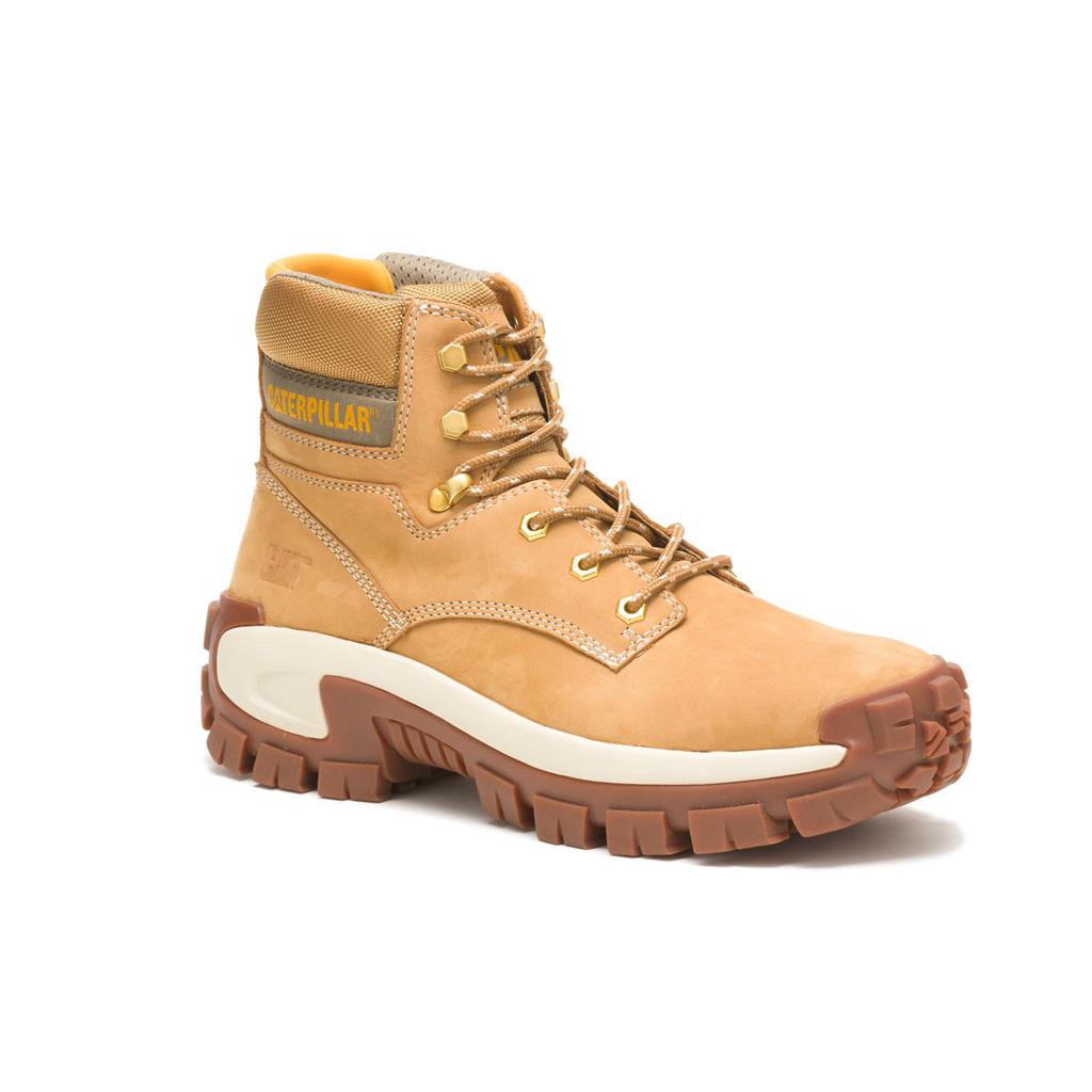 Caterpillar Invader Hi Steel Toe Acél Orrú Csizma Férfi Narancssárga | 0732-FSKHM