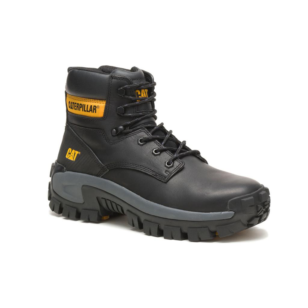 Caterpillar Invader Hi Steel Toe Acél Orrú Csizma Férfi Fekete | 8231-WJCLN