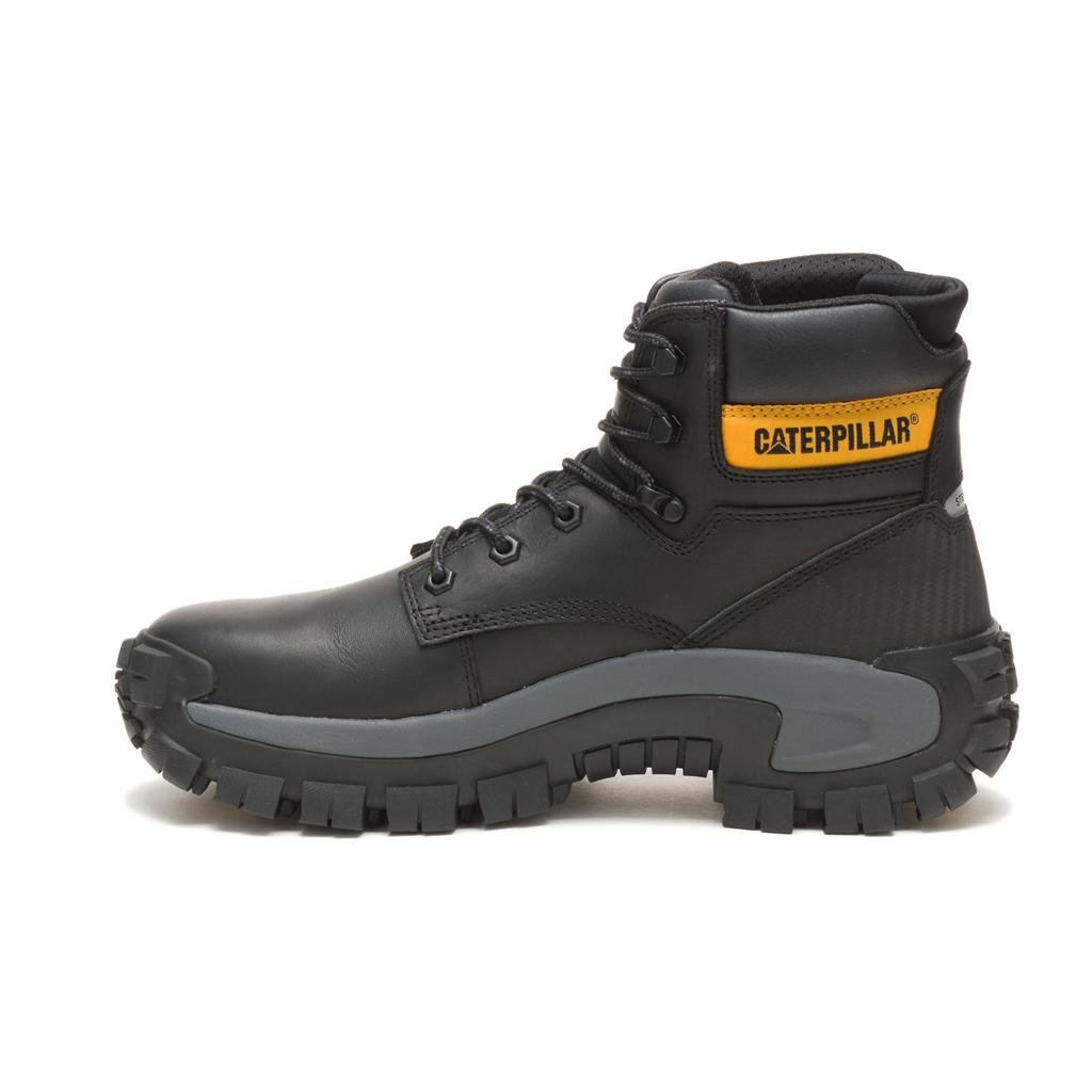 Caterpillar Invader Hi Steel Toe Acél Orrú Csizma Férfi Fekete | 8231-WJCLN