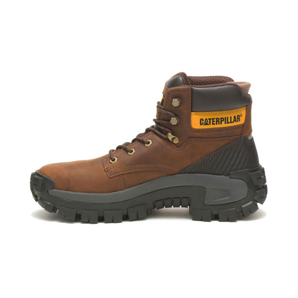 Caterpillar Invader Hi Steel Toe Munkabakancs Férfi Sötétbarna | 1823-IHZYJ