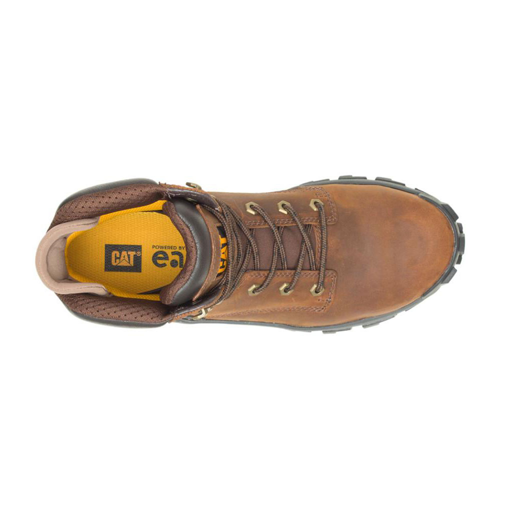 Caterpillar Invader Hi Steel Toe Munkabakancs Férfi Sötétbarna | 1823-IHZYJ