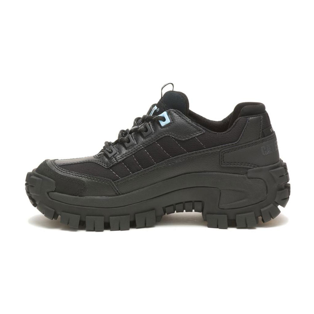 Caterpillar Invader Steel Toe Slip Resistant Footwear Női Fekete Világos Kék | 5147-LMBGU