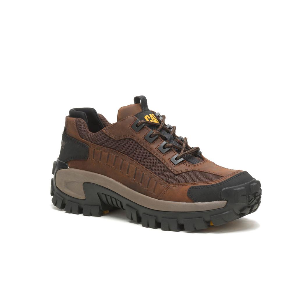 Caterpillar Invader Steel Toe Steel Toe Shoes Férfi Sötétbarna | 1034-ZRUWX