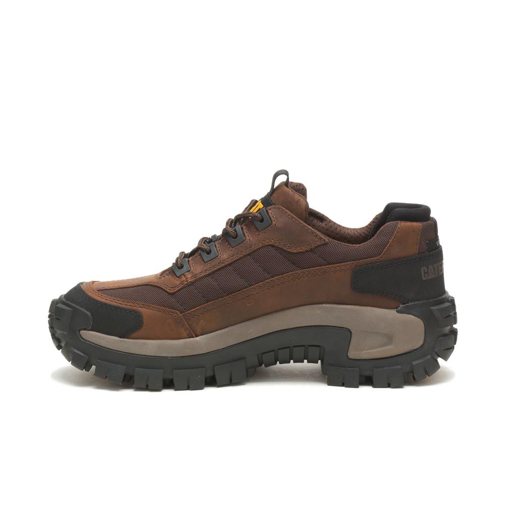 Caterpillar Invader Steel Toe Steel Toe Shoes Férfi Sötétbarna | 1034-ZRUWX