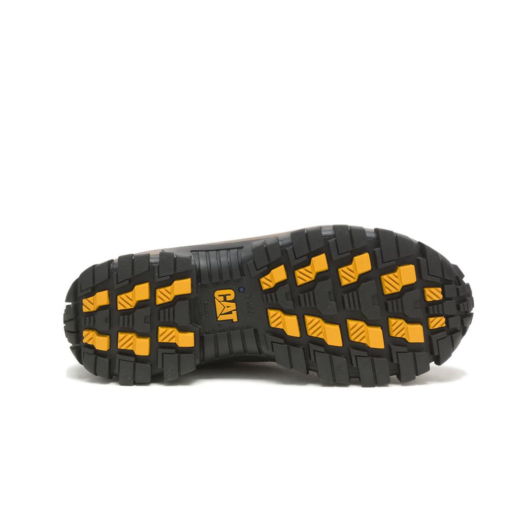 Caterpillar Invader Steel Toe Steel Toe Shoes Férfi Sötétbarna | 1034-ZRUWX