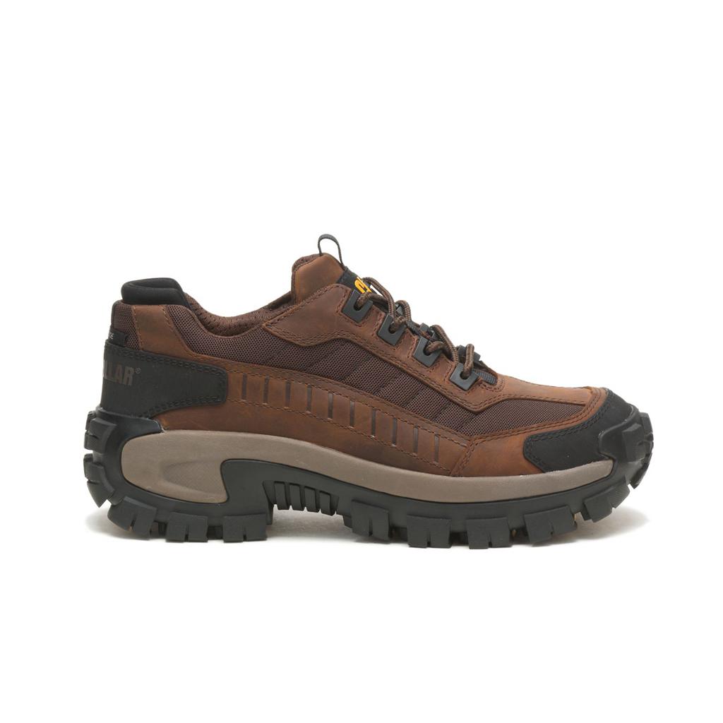 Caterpillar Invader Steel Toe Steel Toe Shoes Férfi Sötétbarna | 1034-ZRUWX