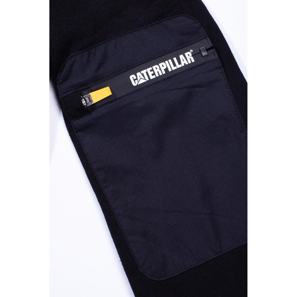 Caterpillar Loopback Full Zip Hoodie Pulóverek Férfi Fekete | 0472-JUOWD