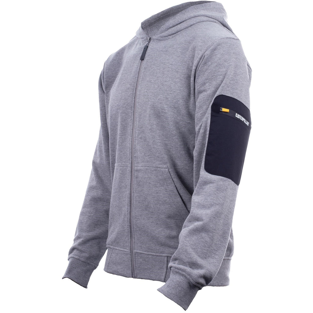 Caterpillar Loopback Full Zip Hoodie Pulóverek Férfi Szürke | 8794-CRYSM