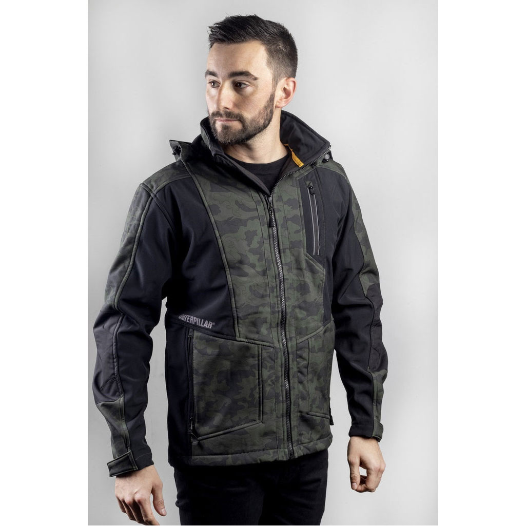 Caterpillar Mercury Soft Shell Kabát Férfi Camo | 9184-ECLAW