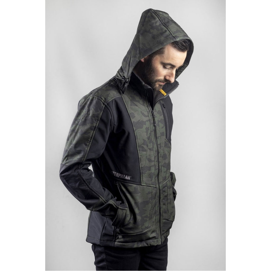 Caterpillar Mercury Soft Shell Kabát Férfi Camo | 9184-ECLAW