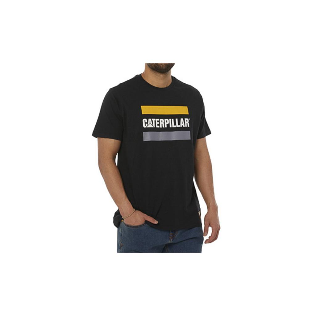 Caterpillar Munka Logo T-Shirts Férfi Fekete | 5307-PVNAL